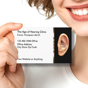Classy Audiologist Hearing Center Business cards
