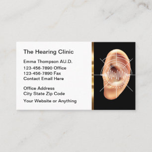 Classy Audiologist Hearing Centre Business cards