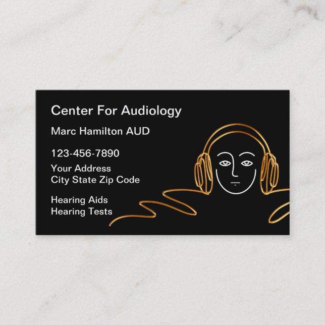 Classy Audiology And Hearing Aids  Business Card (Front)