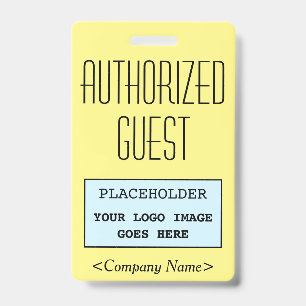 Classy "AUTHORIZED GUEST" Badge ID Badge