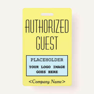 Classy "AUTHORIZED GUEST" Badge ID Badge