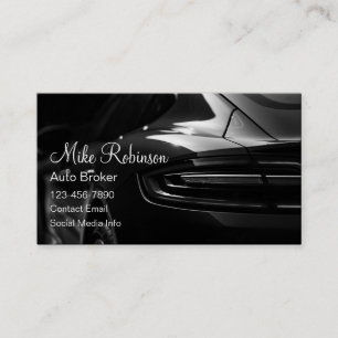 Classy Auto Broker Car Sales Thick Business Card
