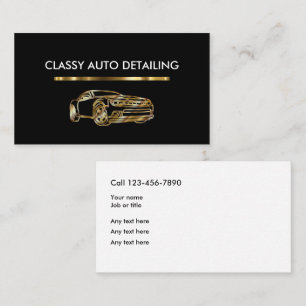 Classy Auto Detailing Business Cards