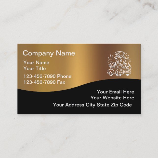 Classy Auto Detailing Business Cards (Front)