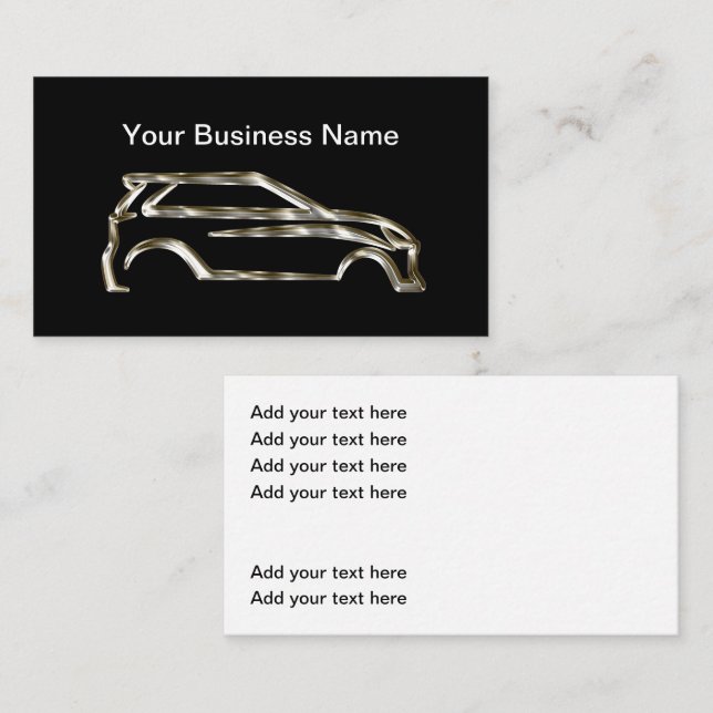 Classy Automotive Business Card Cool Design (Front/Back)