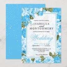 Classy Baby Blue Floral Wedding