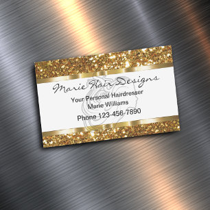 Classy Beauty Hairstylist Magnetic Business Card
