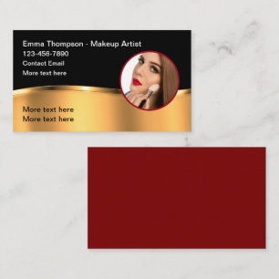 Classy Beauty Makeup Artist Business Cards