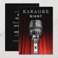 Classy Black 30th Birthday Karaoke Night Party