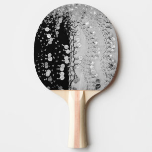 Classy Black and Silver Gypsy Scarf Ping Pong Paddle