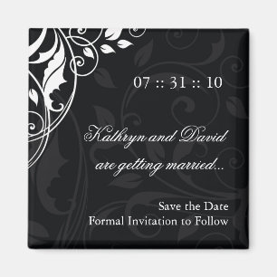 Classy Black and White Magnet