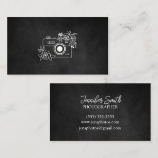 Classy Black and White Photographer Business Card