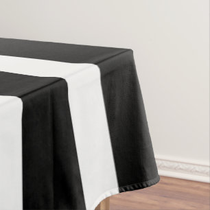 Classy Black And White Stripes Tablecloth