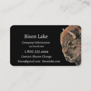 Classy Black Bison, Buffalo Business Card