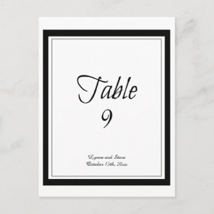 Classy Black Border Table Seating Card