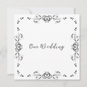 Classy Black Border Wedding Invitation