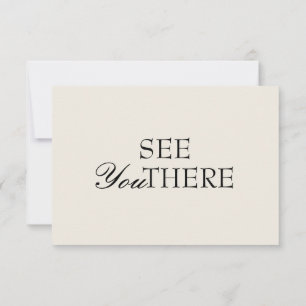 Classy Black Cream Old Money QR Code Wedding RSVP Card