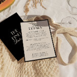 Classy Black Cream Old Money Wedding Details Enclosure Card<br><div class="desc">Simple and stylish retro wedding guest info details. With cream chic background and black text layout with whimsical old money classy wordings. All the info are customizable as website,  transportation,  accommodation . Grab it along with other products from this classy hand made retro wedding suite.</div>