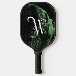 Classy Black Decorative W Personalised Pickleball Paddle