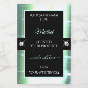 Classy Black Ice Blue Brilliants Product Label