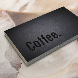 Classy Black Out Coffee Business Card