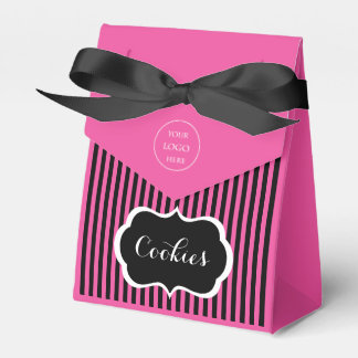 Classy Black, Pink & White Favour Box