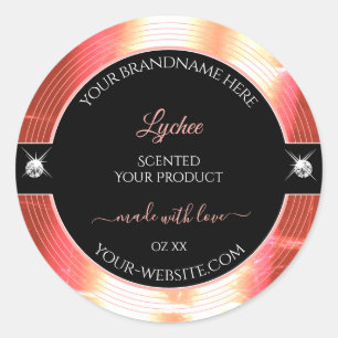 Classy Black Rose Golden Brilliants Product Label