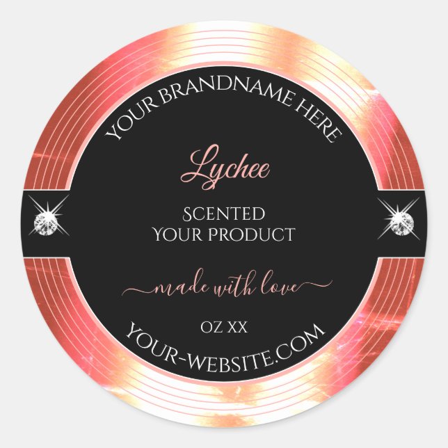 Classy Black Rose Golden Brilliants Product Label (Front)