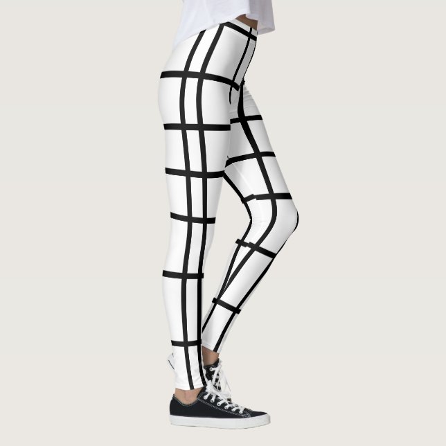 Classy Black Stripe Leggings (Right)