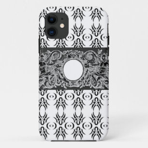 Classy black white Baroque pattern to customise Case-Mate iPhone Case