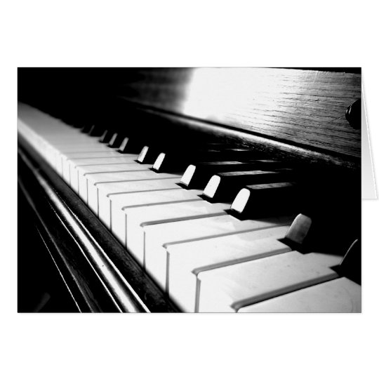 Classy Black & White Piano Photography Card