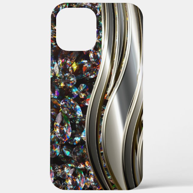 Classy Bling Diamond Jewel Metallic Case-Mate iPhone Case (Back)