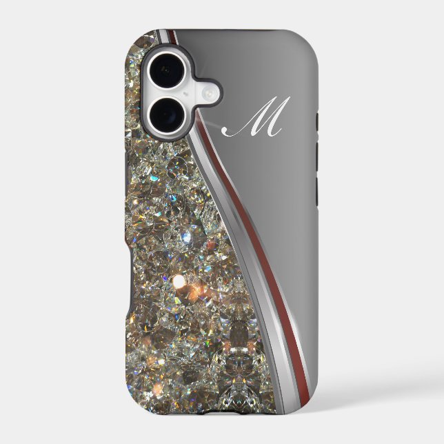 Classy Bling Monogram Design (Back)