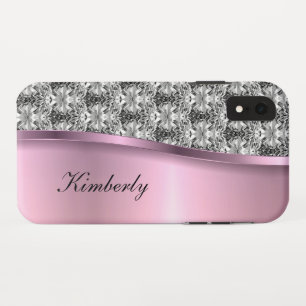 Classy Bling Monogram Rose Gold Design Case-Mate iPhone Case
