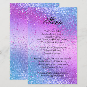 Classy Blue and Pink Glitter - Menu