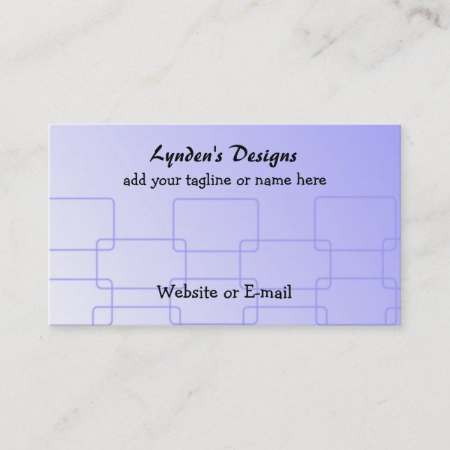Classy Blue Links Business Card (Front)