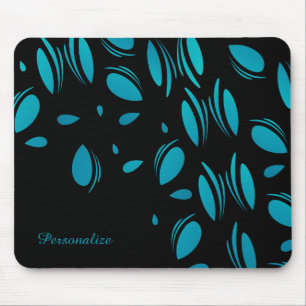 Classy Blue Petals Mouse Pad