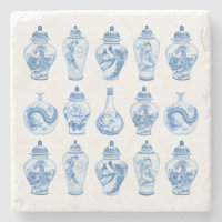 Classy Blue White Chinoiserie Ginger Jars