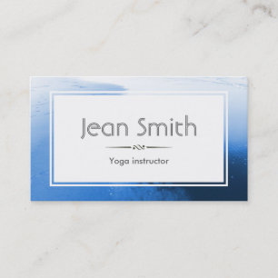 Classy Blue Yoga instructor Business Card