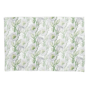 Classy bohemian white floral comfortable pillowcase