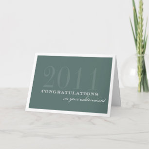 Classy border green congratulation achievement card