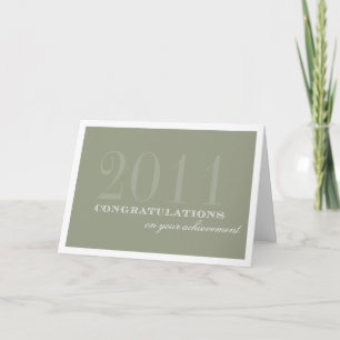 Classy border taupe congratulation achievement card