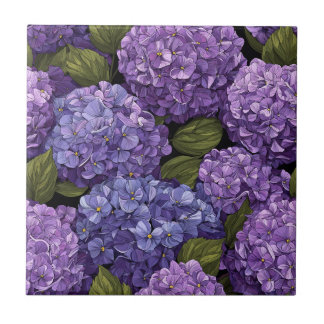 Classy Botanical Hydrangeas  Tiles  For Bathroom
