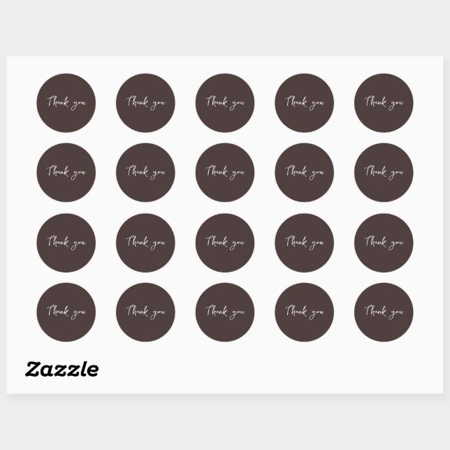 Classy Brown Thank You Packaging Business Sticker  (Sheet)