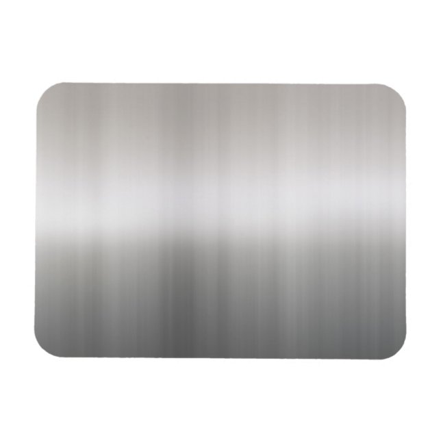 Classy Brushed Aluminium Magnet (Horizontal)