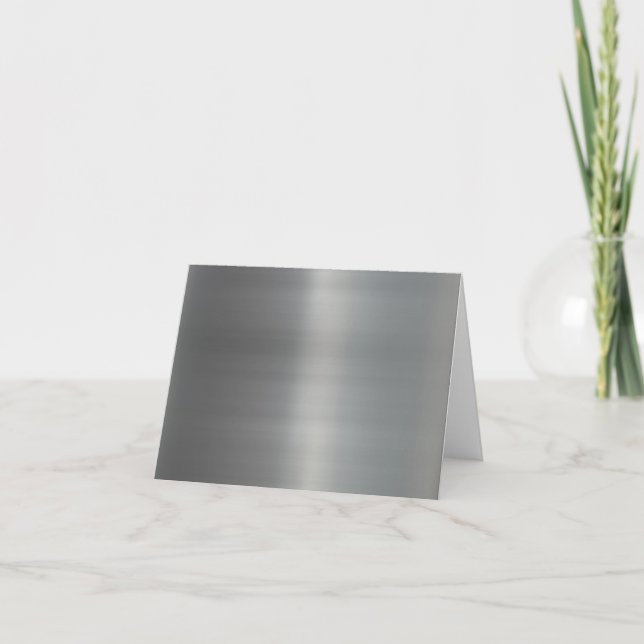 Classy Brushed Metal Textured Card (Front)