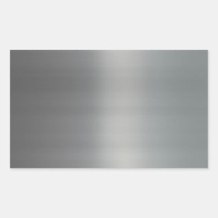 Classy Brushed Metal Textured Rectangular Sticker
