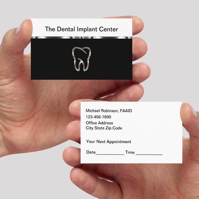 Classy Budget Dental Implant Appointment Cards (Creator Uploaded)