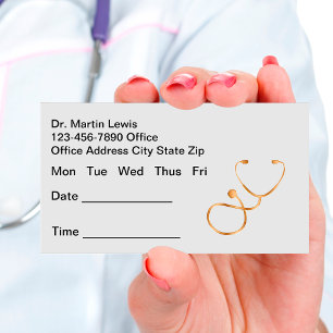 Classy Budget Medical Appointment Business Cards