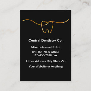 Classy Budget Modern Dentist Business Cards